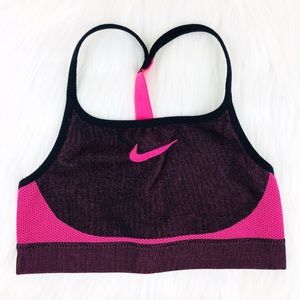 Nike Dri-Fit Training Pink & Black Sports Bra Sz M